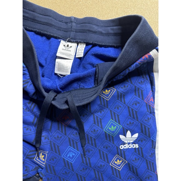 Adidas Rekive‎ Track Pants Mens XL Blue Trefoil AOP TP Print Joggers Gym - Picture 6 of 8